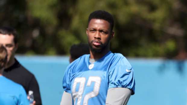 Detroit Lions tight end James Mitchell